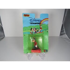 Disney Stampers Goofy Rubber Stamp Figure Vintage‎ Plastic Ink Cap